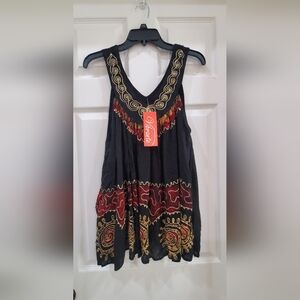 BOHO EMBROIDERED SWING TANK